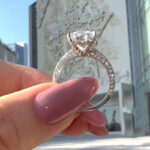 S925 Luxurious Elongated Cushion Cut 9.0Ct Engagement Ring For Women In Sterling Silver - Image 2