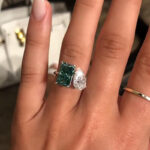 S925 Unique Two Stones Design Radiant & Pear Cut Engagement Ring In Sterling Silver