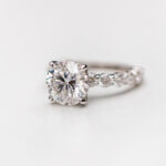 S925 Elegant Round Cut Engagement Ring For Women In Sterling Silver - Image 3