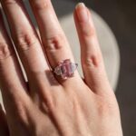 S925 Gorgeous Emerald Cut Morganite Pink Three Stone Engagement Ring In Sterling Silver - Image 4