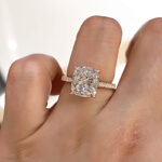 S925 Exclusive Cushion Cut Women's Engagement Ring In Sterling Silver - Image 13