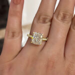 S925 Exclusive Cushion Cut Women's Engagement Ring In Sterling Silver - Image 7