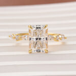 S925 Sparkle 3.5 Ct Radiant Cut Engagement Ring For Women in Sterling Silver - Image 17
