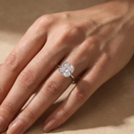 S925 Maxine Stunning Cushion Cut Engagement Ring In Sterling Silver - Image 9