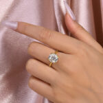 S925 Maxine Moissanite 4.5 Carat Cushion Cut Engagement Ring In Sterling Silver - Image 11