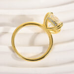 S925 Maxine Moissanite 4.5 Carat Cushion Cut Engagement Ring In Sterling Silver - Image 14