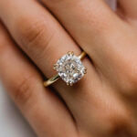 S925 Maxine Stunning Cushion Cut Engagement Ring In Sterling Silver