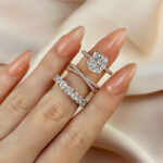 S925 3PC Wedding Ring Set 4.5 Carat Cushion Cut Engagement Rings With Criss Cross Wedding Band & Eternity Wedding Band - Image 10