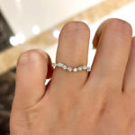 S925 Unique Half Round & Marquise Cut Wedding Band In Sterling Silver - Image 2