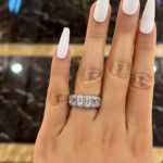 S925 Luxurious Halo Cushion Cut Wide Wedding Band For Women In Sterling Silver