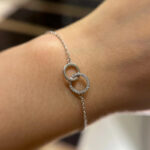 S925 Maxine Moissanite Round Cut Bracelet In Sterling Silver
