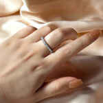 S925 Maxine Classic White Gold Round Cut Wedding Band For Women - Image 5