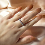 S925 Maxine Classic White Gold Round Cut Wedding Band For Women - Image 4