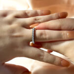 S925 Maxine Classic White Gold Round Cut Wedding Band For Women - Image 3