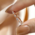 S925 Maxine Fashion Marquise & Round Cut Wedding Band - Image 6