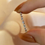 S925 Maxine Elegant Marquise Cut & Round Cut Simulated Diamond Wedding Band - Image 14