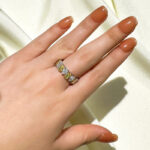S925 Maxine Special Full Pear Cut Women's Wedding Band In Sterling Silver - Image 5