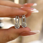 S925 1.0Ct*2 Moissanite Exclusive Round Cut Stud Earrings - Image 2