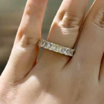 S925 Elegant Radiant Cut Women's Wedding Band In Sterling Silver - Image 7