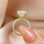 S925 8.0Ct Oval Cut Simulated Diamond Engagement Ring - Image 9