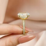 S925 8.0Ct Oval Cut Simulated Diamond Engagement Ring - Image 8