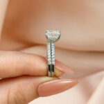 S925 Elegant Square Princess Cut Wedding Ring Set For Women In Sterling Silver - Image 5