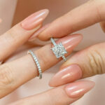 S925 Elegant Square Princess Cut Wedding Ring Set For Women In Sterling Silver - Image 2