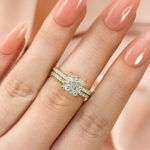 S925 Elegant Square Princess Cut Wedding Ring Set For Women In Sterling Silver - Image 10