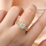 S925 Elegant Square Princess Cut Wedding Ring Set For Women In Sterling Silver - Image 8