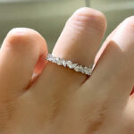 S925 Fashion Design Marquise Cut & Round Cut Wedding Band In Sterling Silver - Image 2