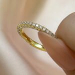 S925 Maxine Classic Round Cut Women's Wedding Band - Image 9