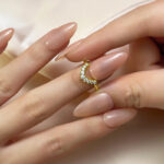 S925 Maxine Unique Round Cut Women's Wedding Band - Image 8