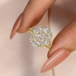 S925 Gorgeous Halo Radiant Cut Simulated Diamond Engagement Ring In Sterling Silver - Image 4