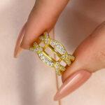 S925 Vintage Round Cut Jacket Wedding Band For Women In Sterling Silver - Image 3