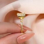 S925 Sparkle 3.5 Ct Radiant Cut Engagement Ring For Women in Sterling Silver - Image 7