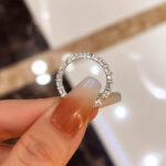 S925 Stunning Cushion Cut Women's Wedding Band In Sterling Silver - Image 3
