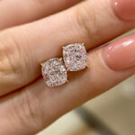 S925 2.0Ct*2 Classic Crushed Ice Cushion Cut Women's Stud Earrings In Sterling Silver - Image 14