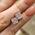 S925 2.0Ct*2 Classic Crushed Ice Cushion Cut Women's Stud Earrings In Sterling Silver - Image 15