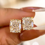 S925 2.0Ct*2 Classic Crushed Ice Cushion Cut Women's Stud Earrings In Sterling Silver - Image 8