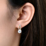 S925 1.0Ct*2 Moissanite Exclusive Round Cut Stud Earrings - Image 3