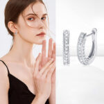 S925 0.2Ct*2 Moissanite Fashion Design Stud Earrings - Image 5