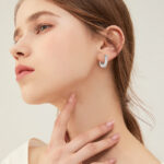 S925 0.2Ct*2 Moissanite Fashion Design Stud Earrings - Image 3