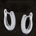 S925 0.2Ct*2 Moissanite Fashion Design Stud Earrings - Image 7