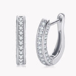 S925 0.2Ct*2 Moissanite Fashion Design Stud Earrings