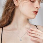 S925 Moissanite Elegant Twist Round Cut Pendant Necklace In Sterling Silver - Image 2