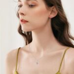 S925 Moissanite Elegant Twist Round Cut Pendant Necklace In Sterling Silver - Image 3