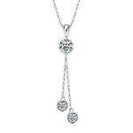 S925 2.0Ct Fashion Moissanite Round Cut Pendant Necklace - Image 4