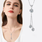 S925 2.0Ct Fashion Moissanite Round Cut Pendant Necklace - Image 2