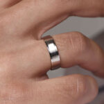 S925 Maxine Classic Matte and Polished Men's Wide Wedding Band - Image 4