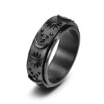 Tungsten Ring Sun Moon and Stars Anniversary Rings For Men - Image 4